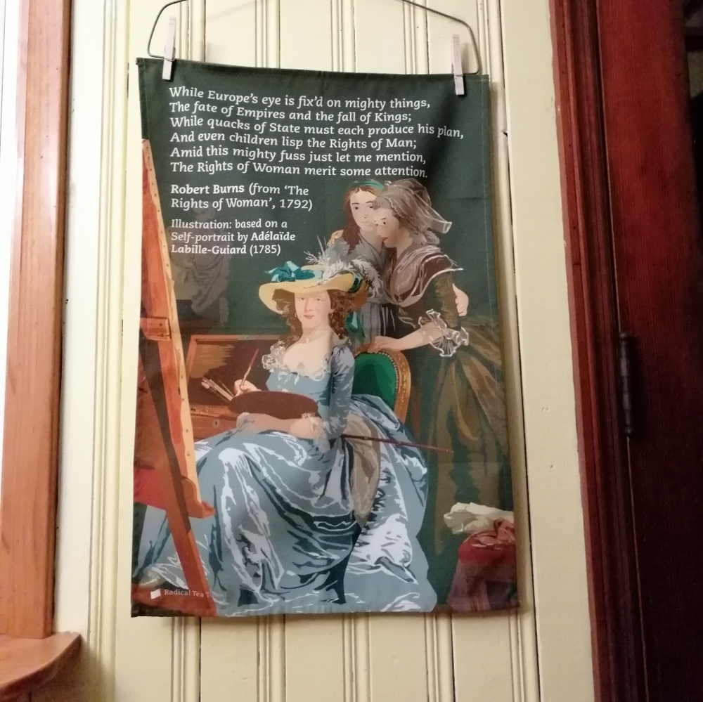 Radical Tea Towel Robert Burns Rights of Woman
